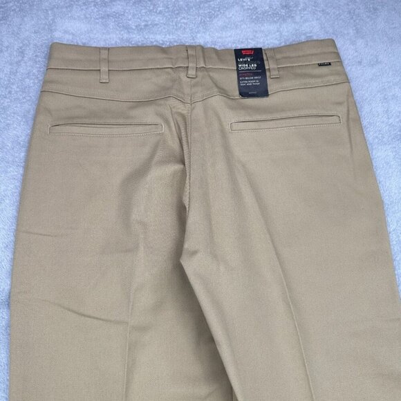 Levi's XX Chino Pants Mens 30x33 Wide Leg Cropped STA-Prest Cholo Pressed Khaki - Picture 7 of 15